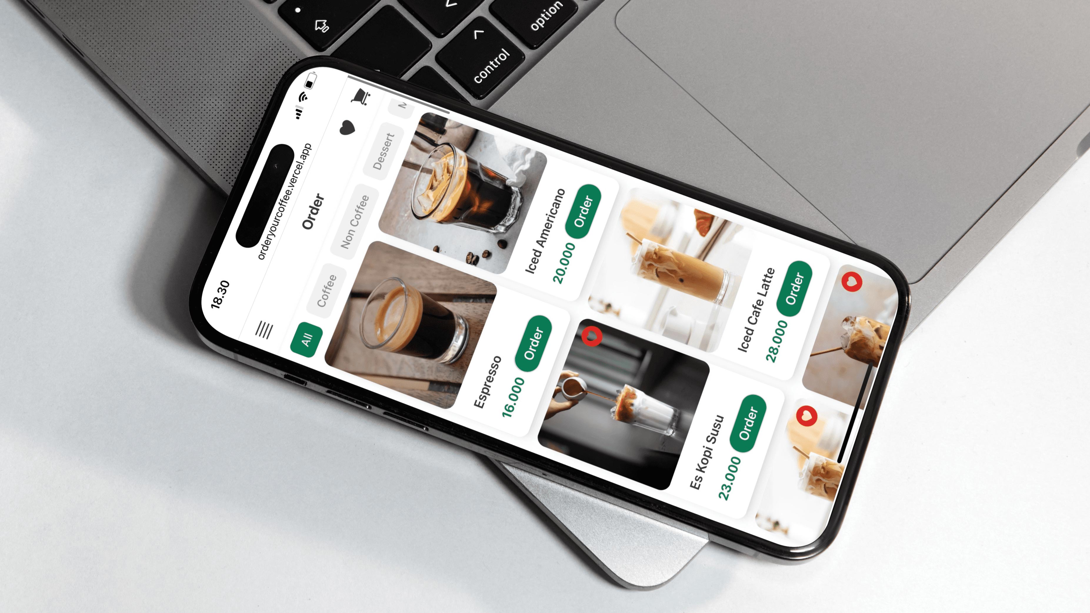 Coffee Ordering Mobile Web - Image